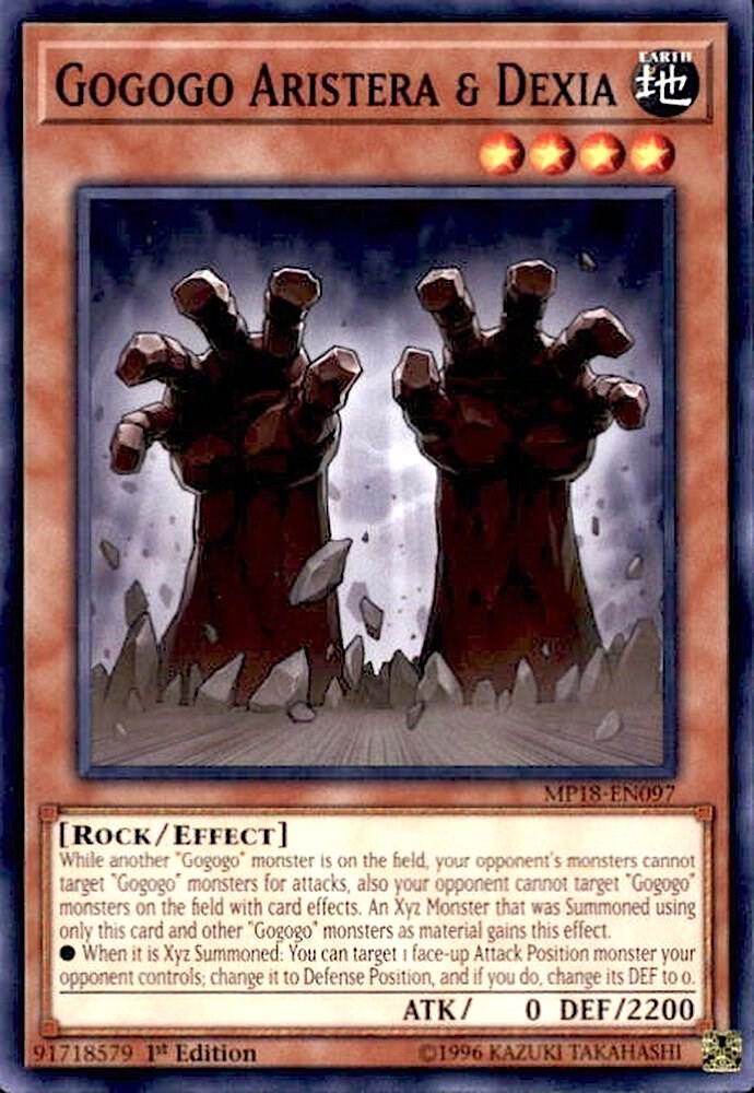 Gogogo Aristera & Dexia MP18-EN097 card from 2018 Mega-Tins Mega Pack