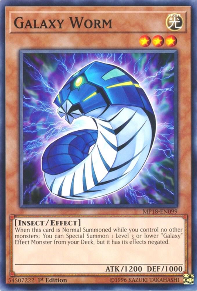 Galaxy Worm MP18-EN099 card from 2018 Mega-Tins Mega Pack