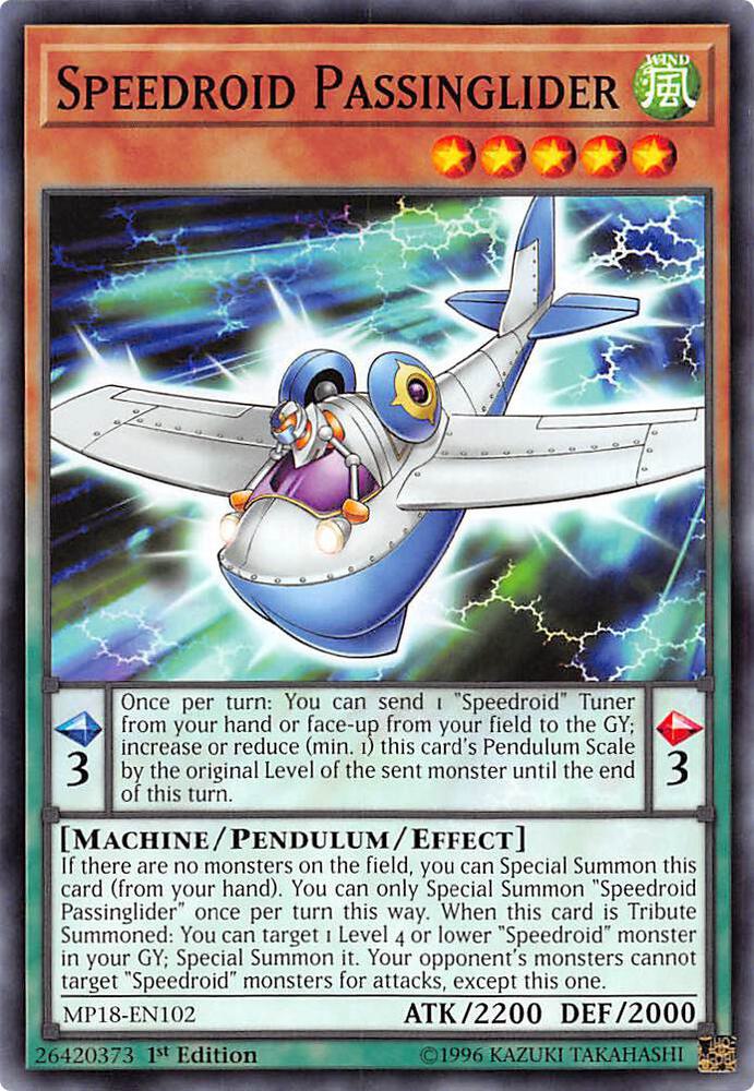 Speedroid Passinglider MP18-EN102 card from 2018 Mega-Tins Mega Pack