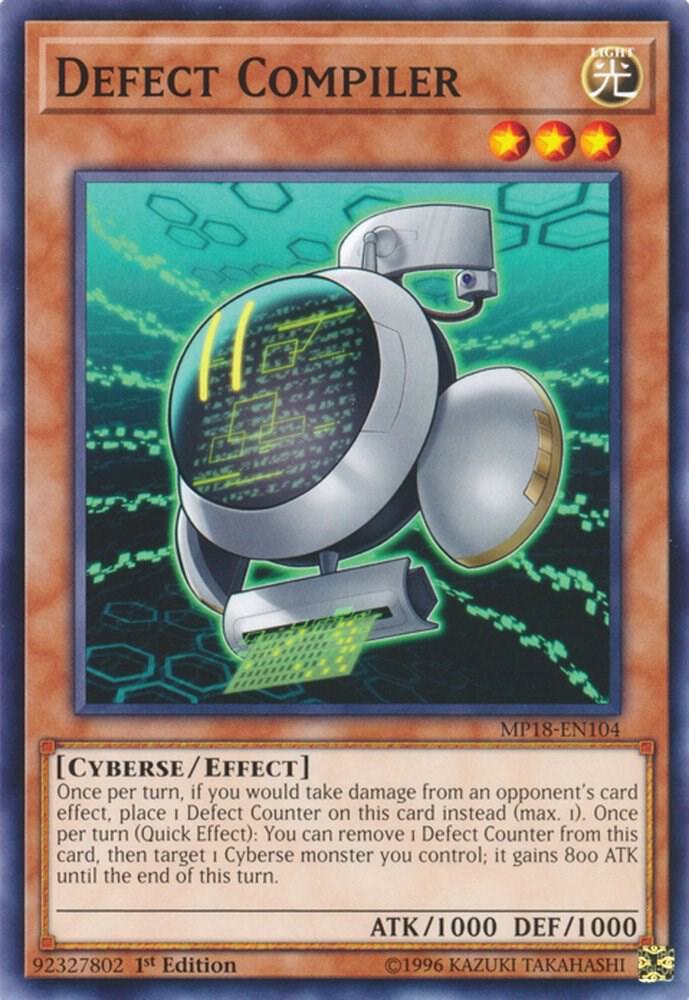 Defect Compiler MP18-EN104 card from 2018 Mega-Tins Mega Pack