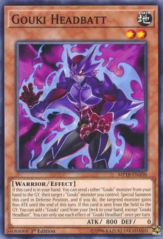 Gouki Headbatt MP18-EN108 card from 2018 Mega-Tins Mega Pack