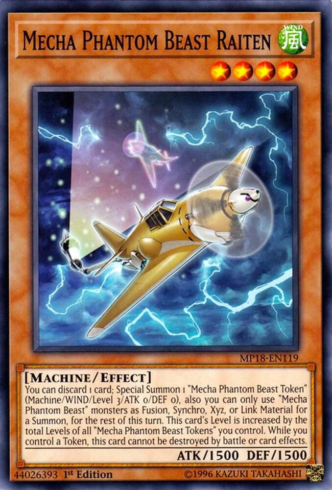 Mecha Phantom Beast Raiten MP18-EN119 card from 2018 Mega-Tins Mega Pack