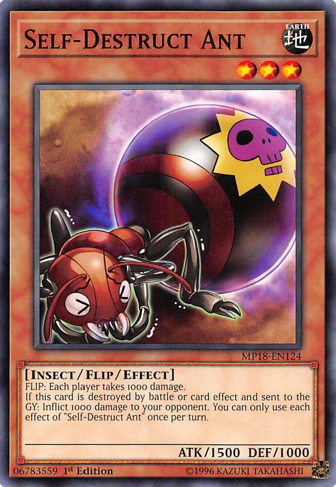 Self-Destruct Ant MP18-EN124 card from 2018 Mega-Tins Mega Pack