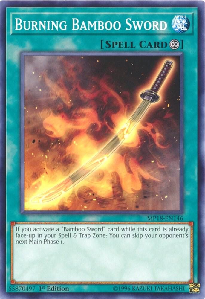 Burning Bamboo Sword MP18-EN146 card from 2018 Mega-Tins Mega Pack
