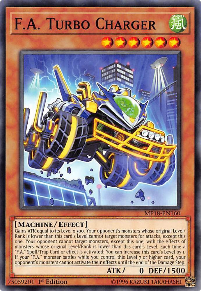 F.A. Turbo Charger MP18-EN160 card from 2018 Mega-Tins Mega Pack