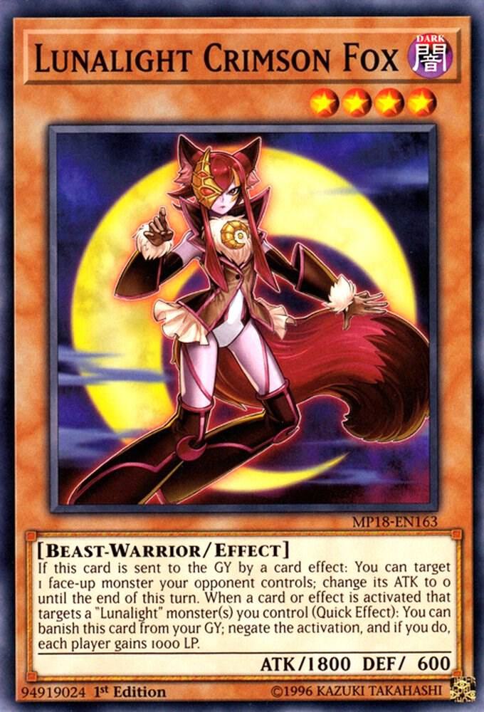 Lunalight Crimson Fox MP18-EN163 card from 2018 Mega-Tins Mega Pack