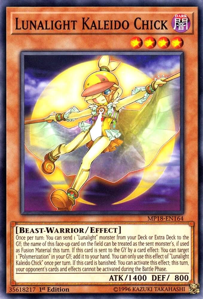 Lunalight Kaleido Chick MP18-EN164 card from 2018 Mega-Tins Mega Pack