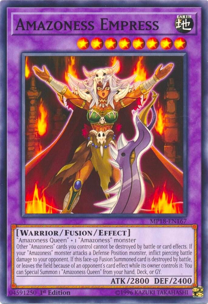 Amazoness Empress MP18-EN167 card from 2018 Mega-Tins Mega Pack