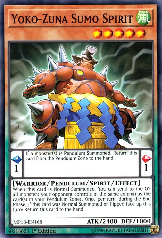 Yoko-Zuna Sumo Spirit MP18-EN168 card from 2018 Mega-Tins Mega Pack