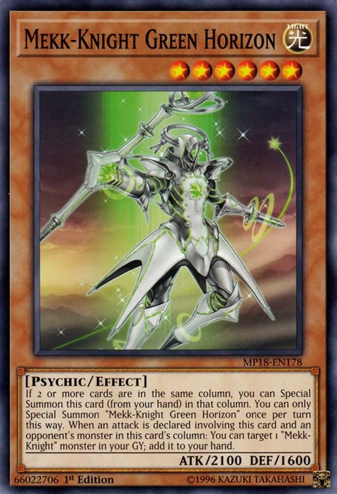 Mekk-Knight Green Horizon MP18-EN178 card from 2018 Mega-Tins Mega Pack