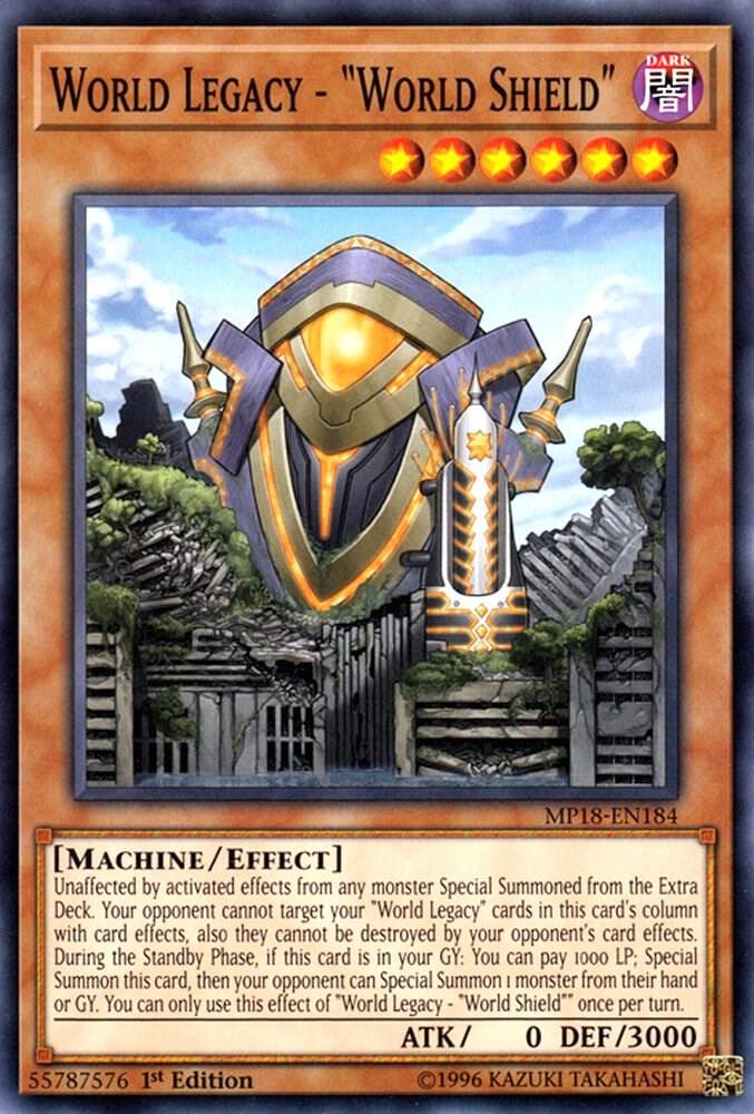 World Legacy - "World Shield" MP18-EN184 card from 2018 Mega-Tins Mega Pack