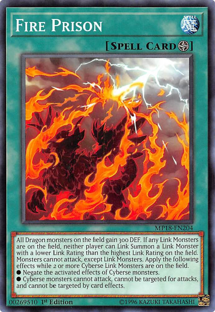 Fire Prison MP18-EN204 card from 2018 Mega-Tins Mega Pack