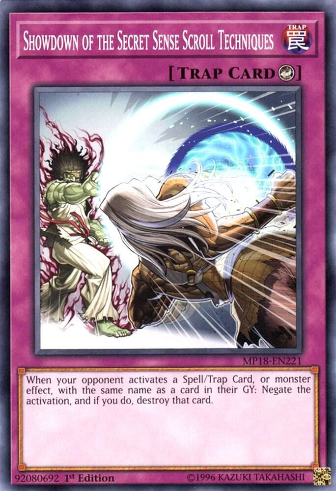 Showdown of the Secret Sense Scroll Techniques MP18-EN221 card from 2018 Mega-Tins Mega Pack