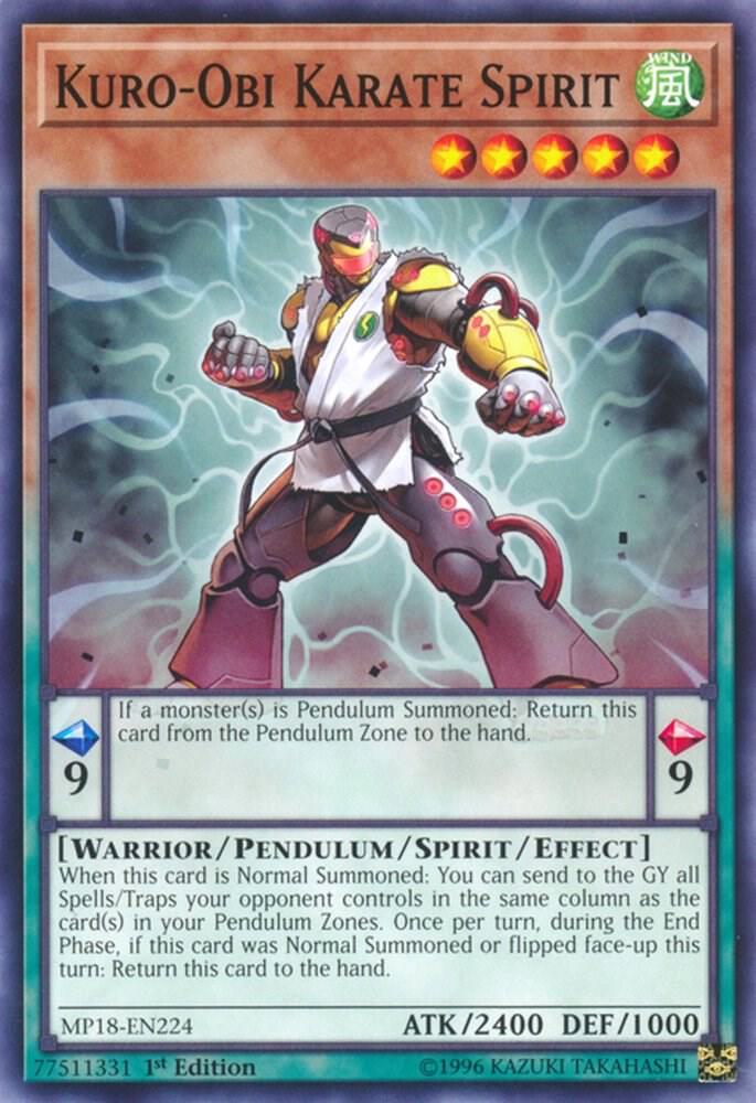 Kuro-Obi Karate Spirit MP18-EN224 card from 2018 Mega-Tins Mega Pack