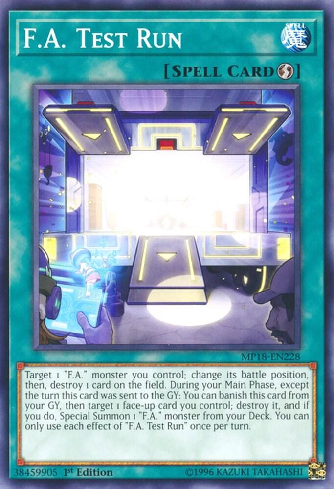 F.A. Test Run MP18-EN228 card from 2018 Mega-Tins Mega Pack