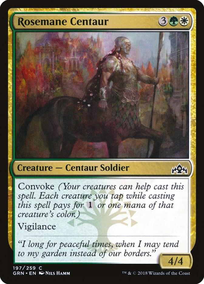 Rosemane Centaur 197 card from Guilds of Ravnica
