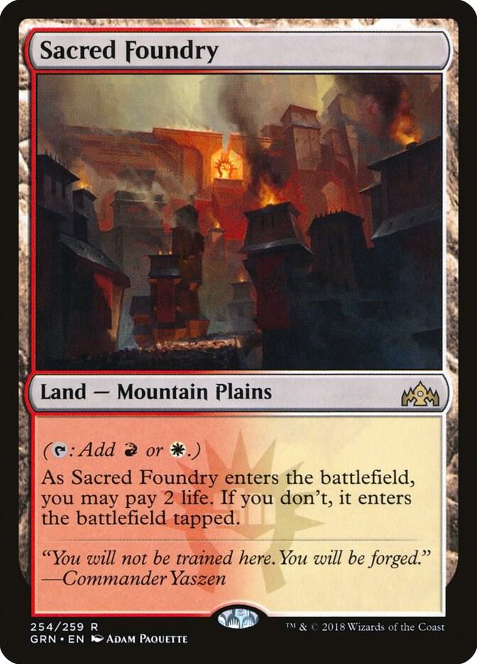 Sacred Foundry 254 card from Guilds of Ravnica