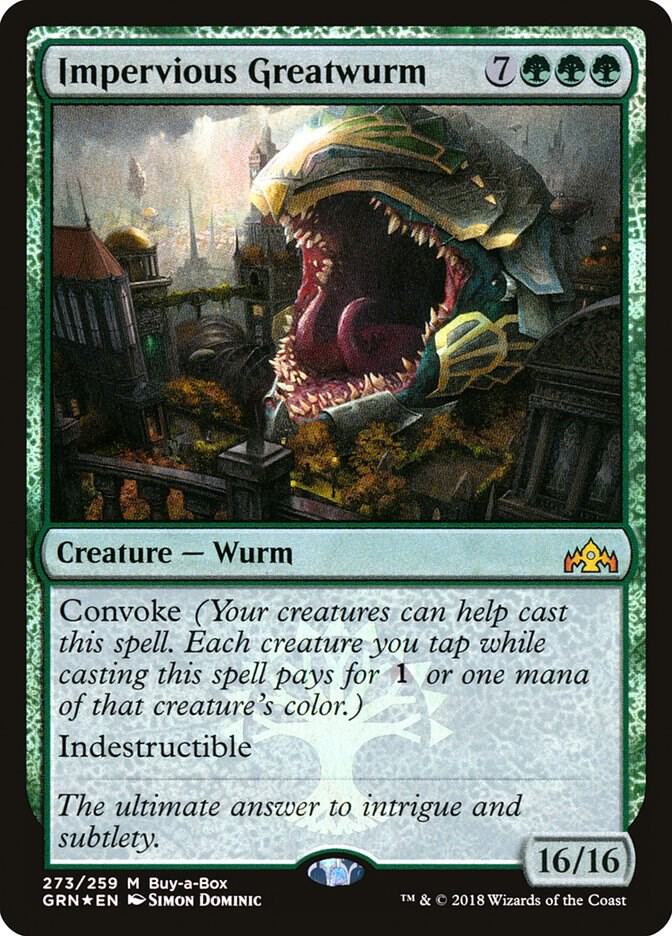 Impervious Greatwurm 273 card from Buy-A-Box Promos