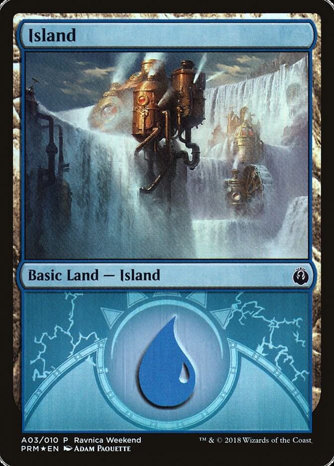Island - Izzet (A03) 3 card from Launch Party & Release Event Promos