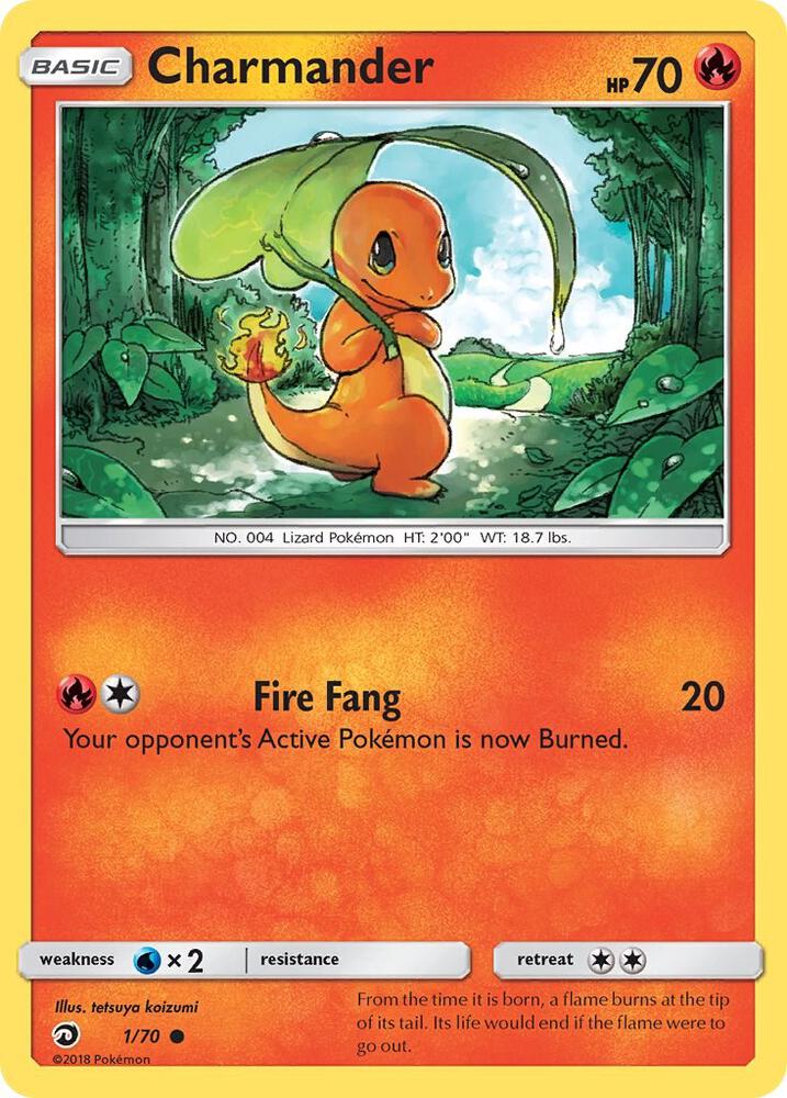 Charmander 1/70 card from Dragon Majesty