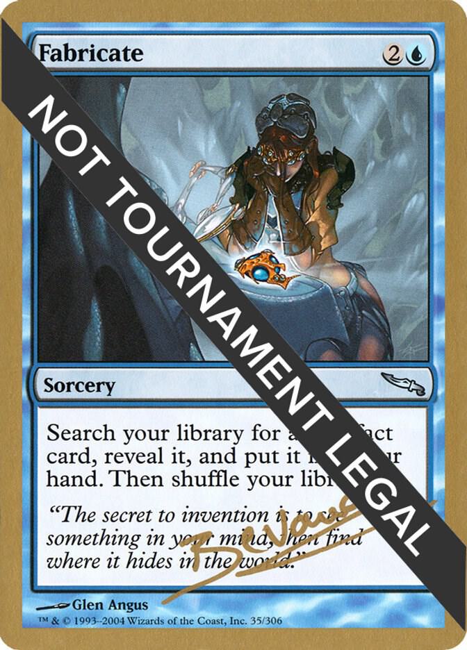 Fabricate - 2004 Manuel Bevand (MRD) card from World Championship Decks