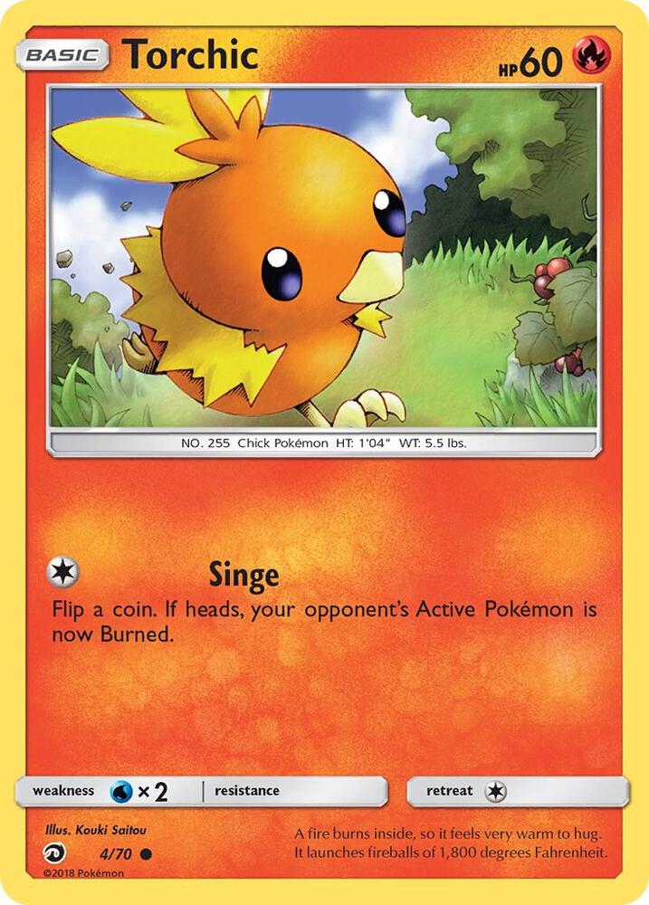 Torchic 4/70 card from Dragon Majesty