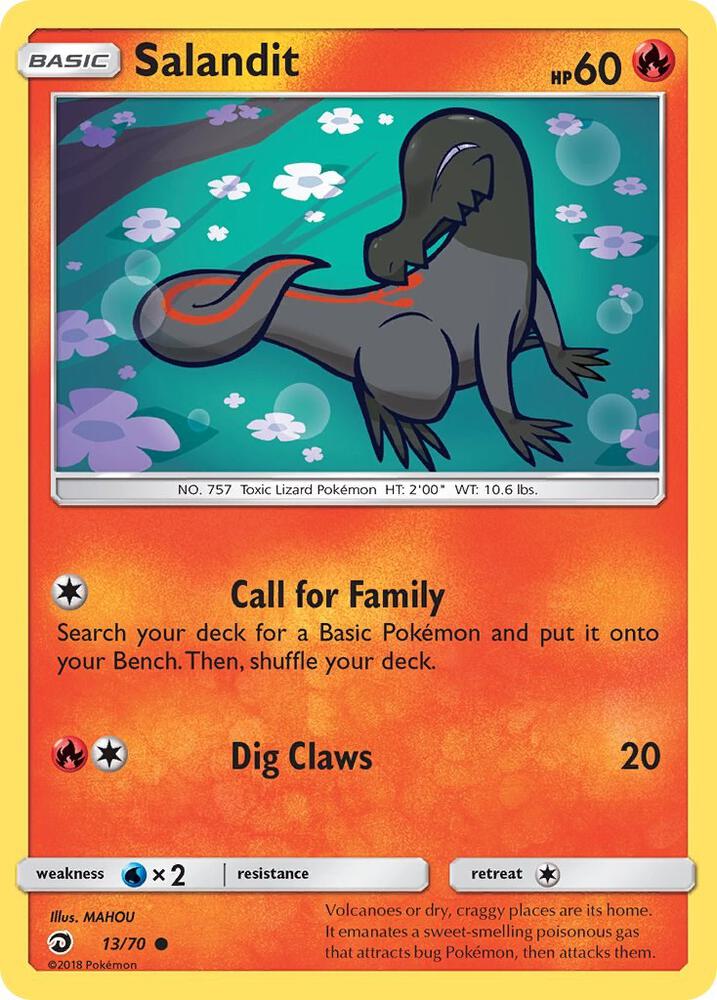 Salandit 13/70 card from Dragon Majesty