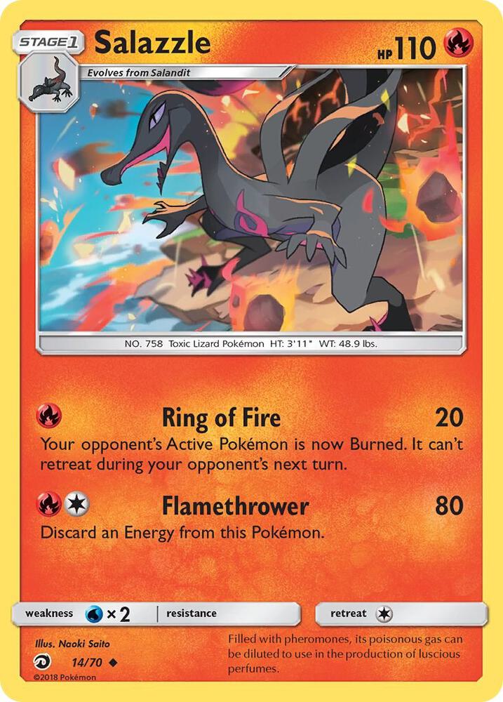 Salazzle 14/70 card from Dragon Majesty
