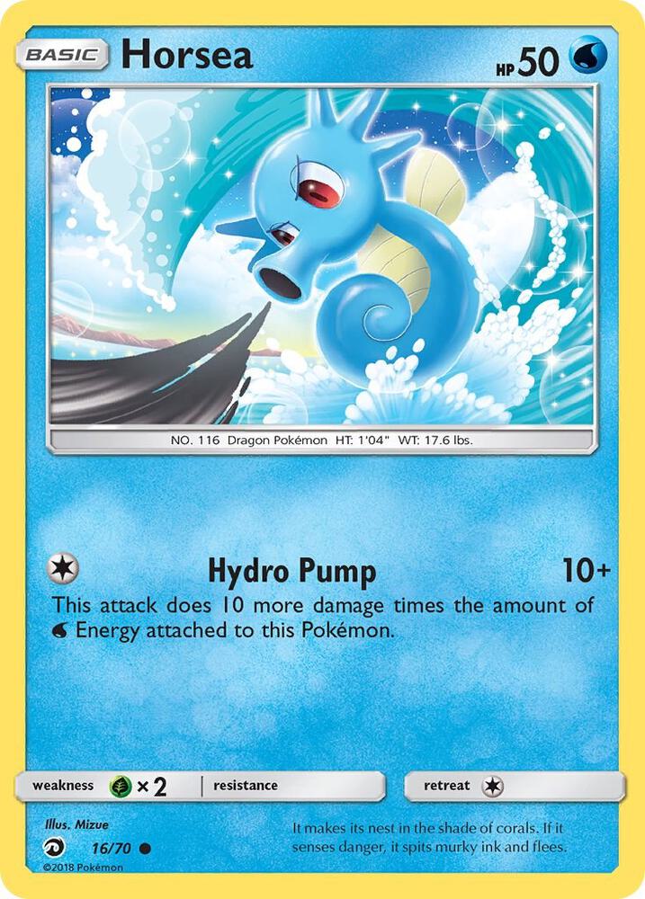 Horsea (16) 16/70 card from Dragon Majesty