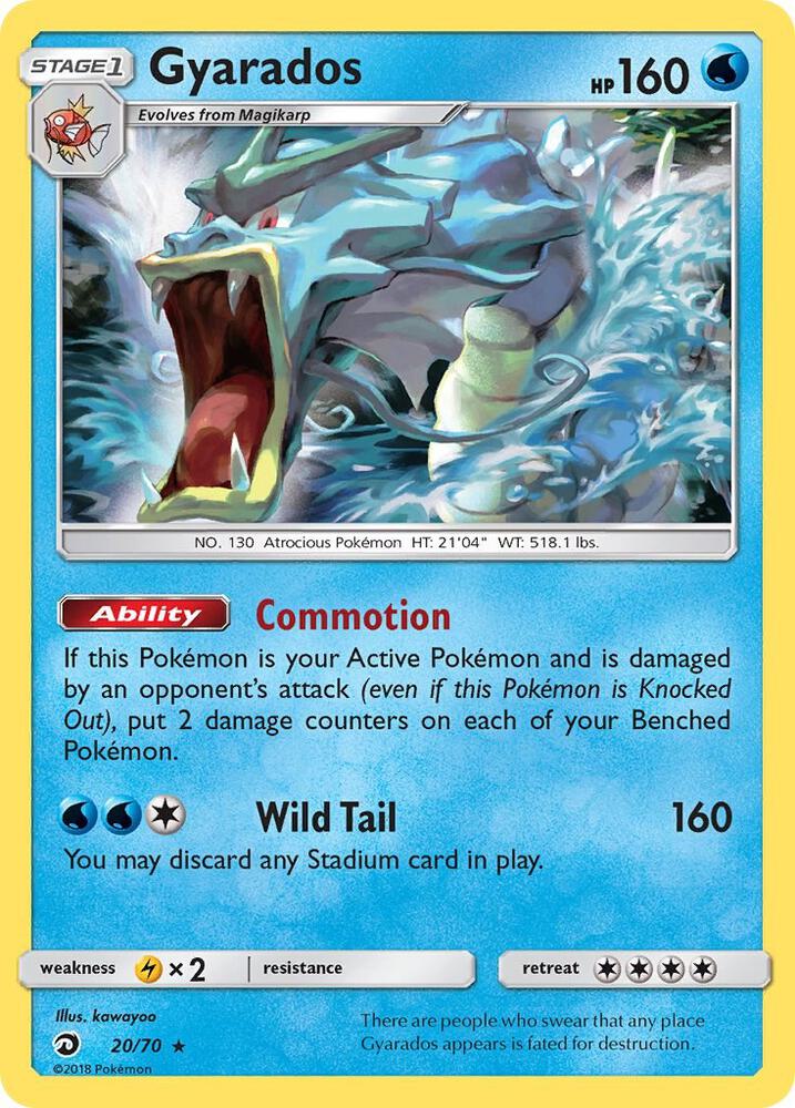 Gyarados 20/70 card from Dragon Majesty
