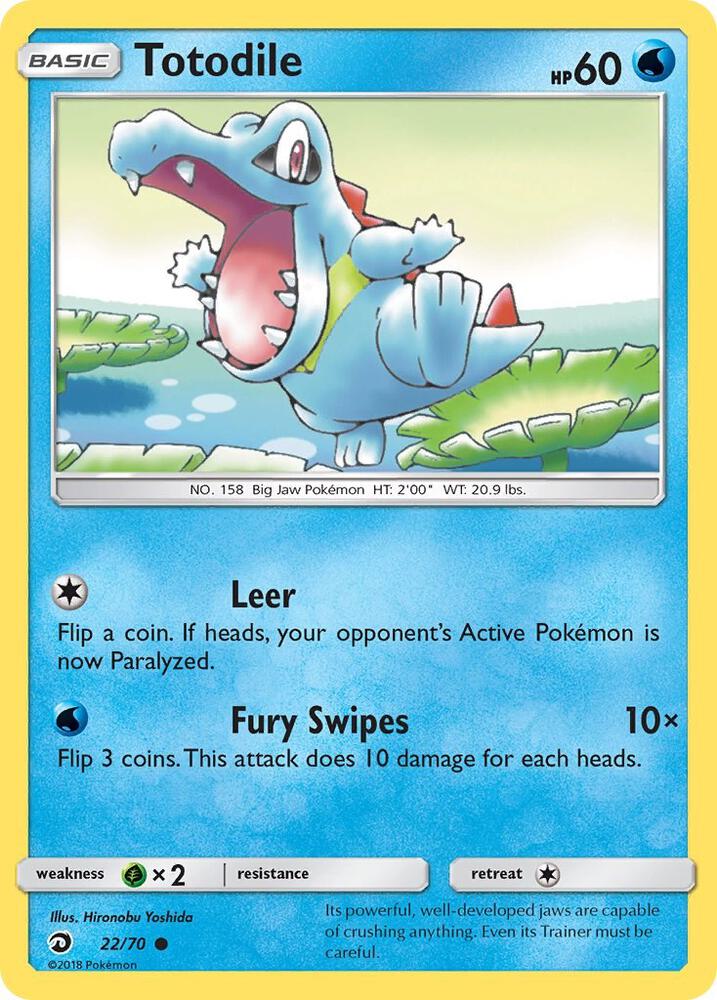Totodile 22/70 card from Dragon Majesty