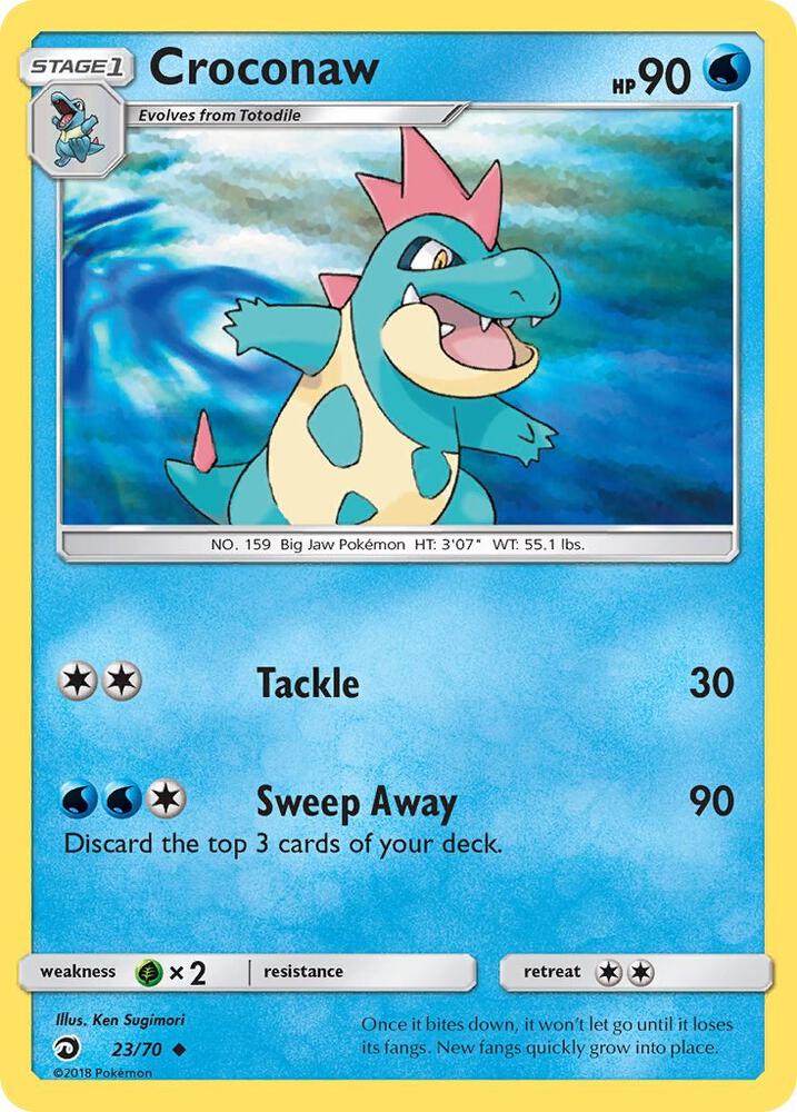 Croconaw 23/70 card from Dragon Majesty