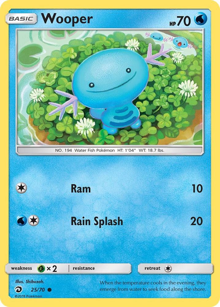 Wooper 25/70 card from Dragon Majesty