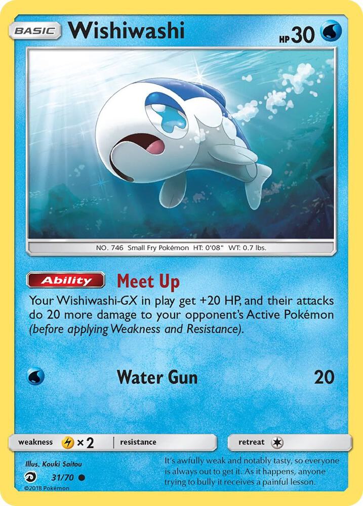 Wishiwashi 31/70 card from Dragon Majesty