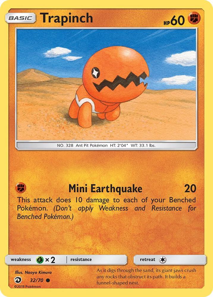 Trapinch 32/70 card from Dragon Majesty