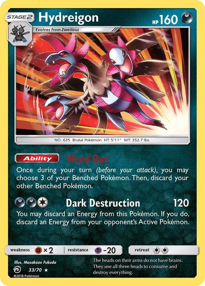 Hydreigon 33/70 card from Dragon Majesty