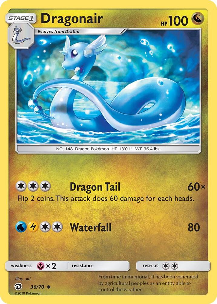 Dragonair 36/70 card from Dragon Majesty
