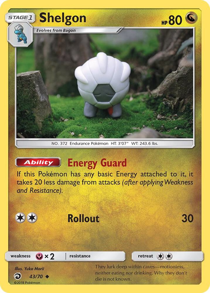 Shelgon 43/70 card from Dragon Majesty