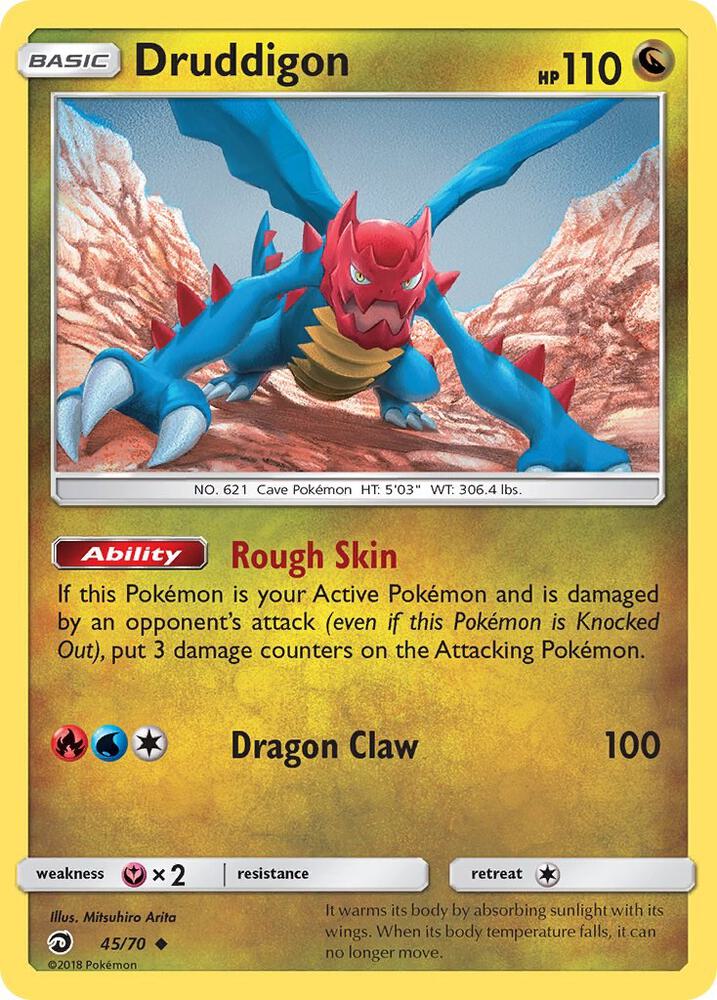 Druddigon 45/70 card from Dragon Majesty