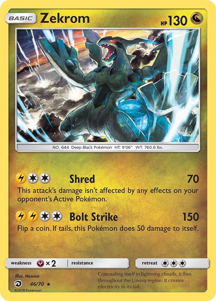 Zekrom 46/70 card from Dragon Majesty