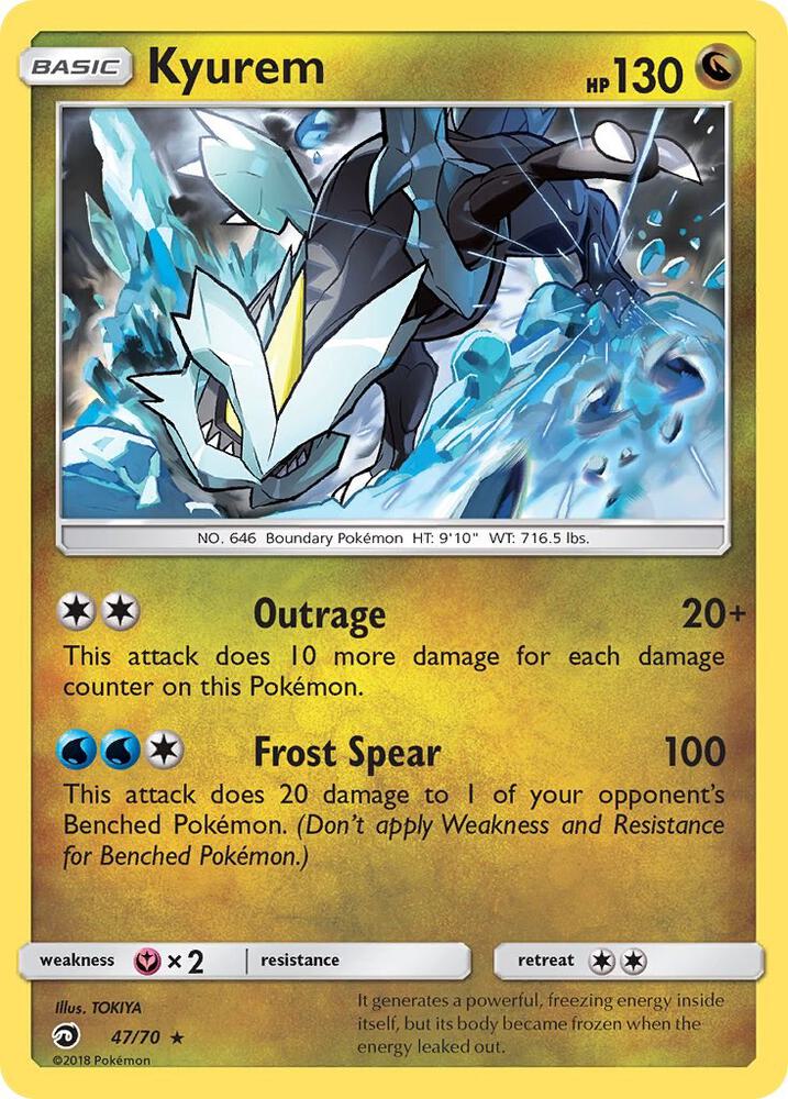 Kyurem 47/70 card from Dragon Majesty