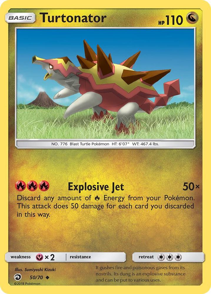 Turtonator 50/70 card from Dragon Majesty