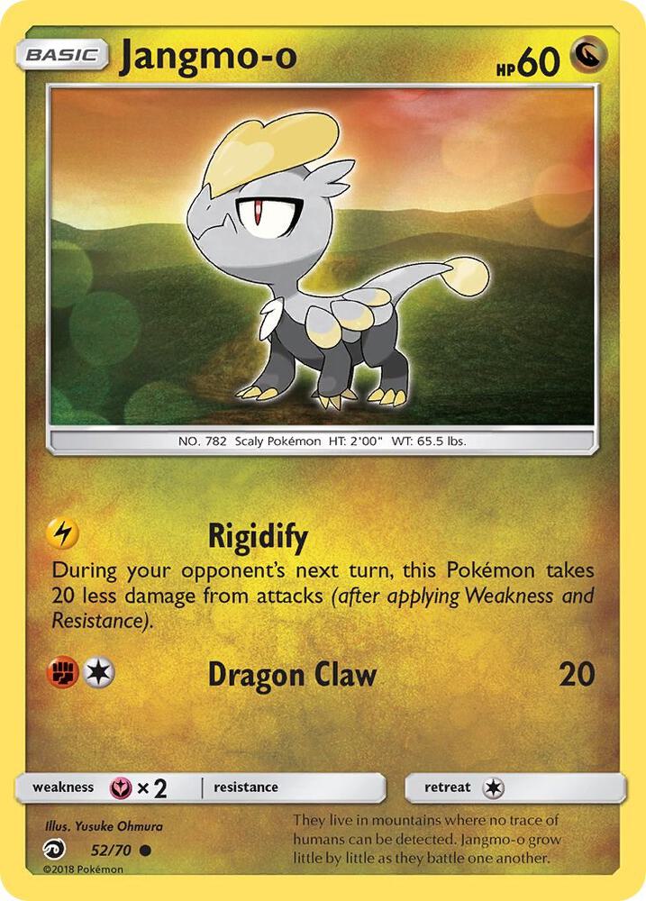 Jangmo-o 52/70 card from Dragon Majesty