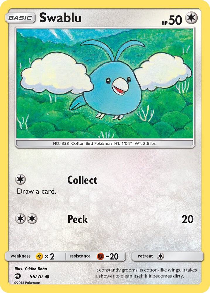 Swablu (56) 56/70 card from Dragon Majesty