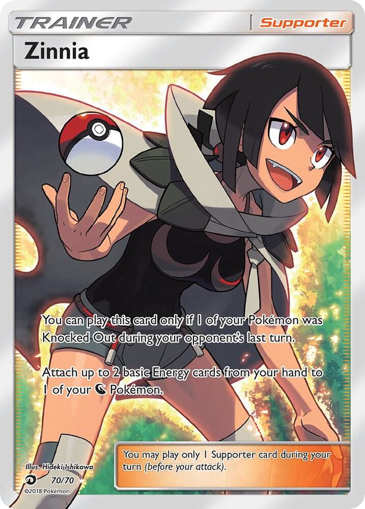 Zinnia (Full Art) 70/70 card from Dragon Majesty