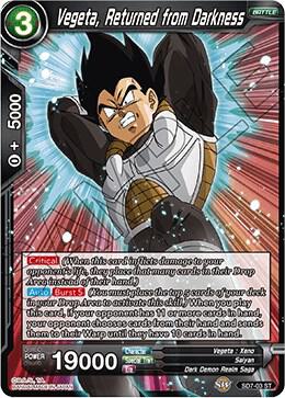 Vegeta, Returned from Darkness SD7-03 card from Miraculous Revival