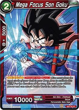 Mega Focus Son Goku SD7-05 card from Miraculous Revival