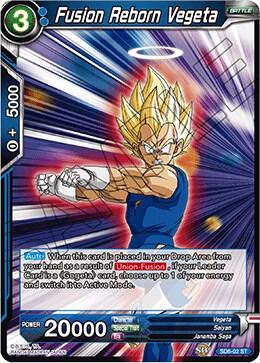Fusion Reborn Vegeta SD6-02 card from Miraculous Revival