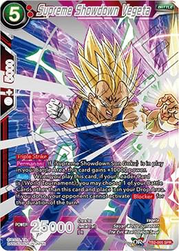Supreme Showdown Vegeta (SPR) TB2-005 card from World Martial Arts Tournament