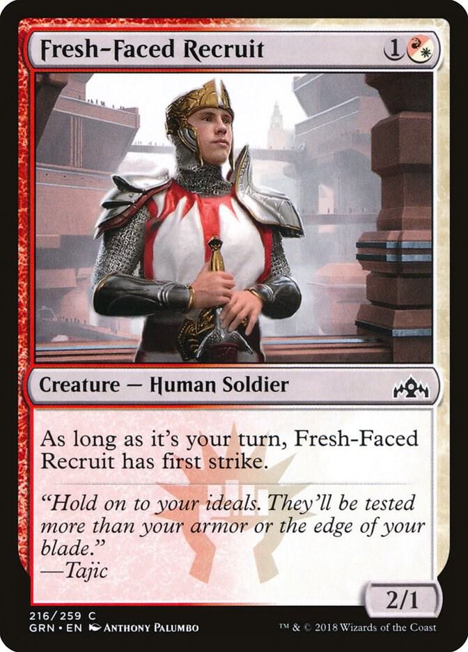 Fresh-Faced Recruit 216 card from Guilds of Ravnica